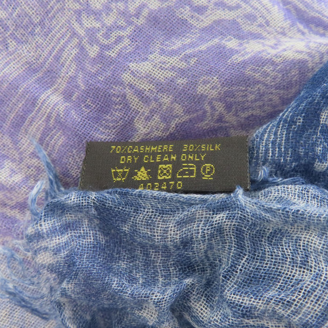 LOUIS VUITTON ルイヴィトン 総柄 街並み柄 スカーフ カシミヤ/シルク