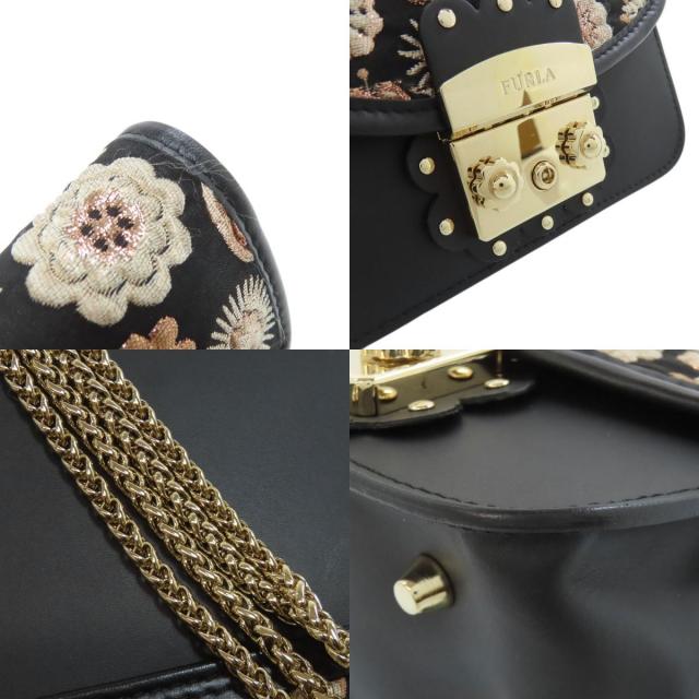 Furla フルラ フラワーモチーフ チェーンショルダー ショルダー