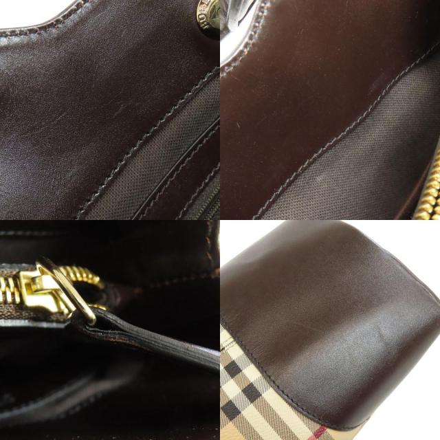 バーバリー　ハンドバッグ　ショルダーバッグ　2WAY　レザー　ノバチェック　黒 BURBERRY バーバリー ノバチェック 2WAY ハンドバッグ レザー