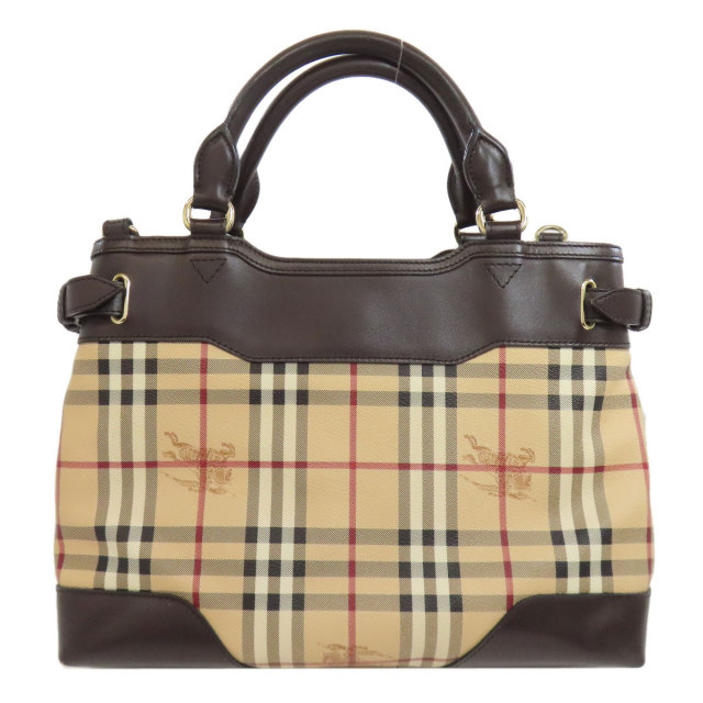 BURBERRY バーバリー ノバチェック 2WAY ハンドバッグ レザー