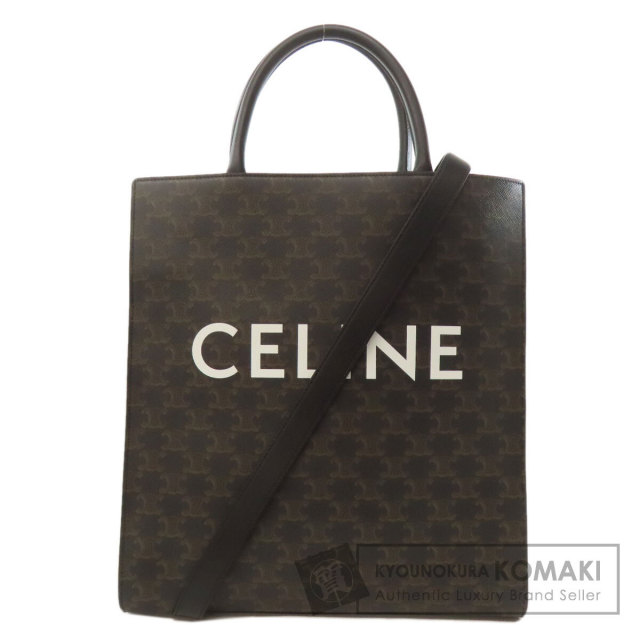 B セリーヌ CELINE トリオンフ柄 トートバッグ PVC CELINE セリーヌ バーティカルカバ トリオンフ トートバッグ PVC