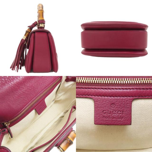 グッチ GUCCI 254834  バンブー 2WAY  ハンドバッグ カーフ レディース  中古 GUCCI グッチ 254834 バンブー 2WAY ハンドバッグ カーフ レディース