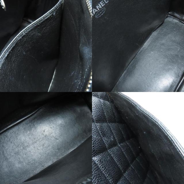 美品 CHANEL【復刻トート】シルバー金具 シャネル 復刻トート ブラック キャビアスキン シルバー金具 A01804 6