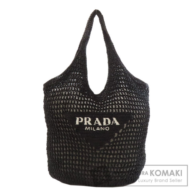 プラダ PRADA  クロシェ  トートバッグ ビスコース レディース  中古 PRADA プラダ クロシェ トートバッグ ビスコース レディース [中古