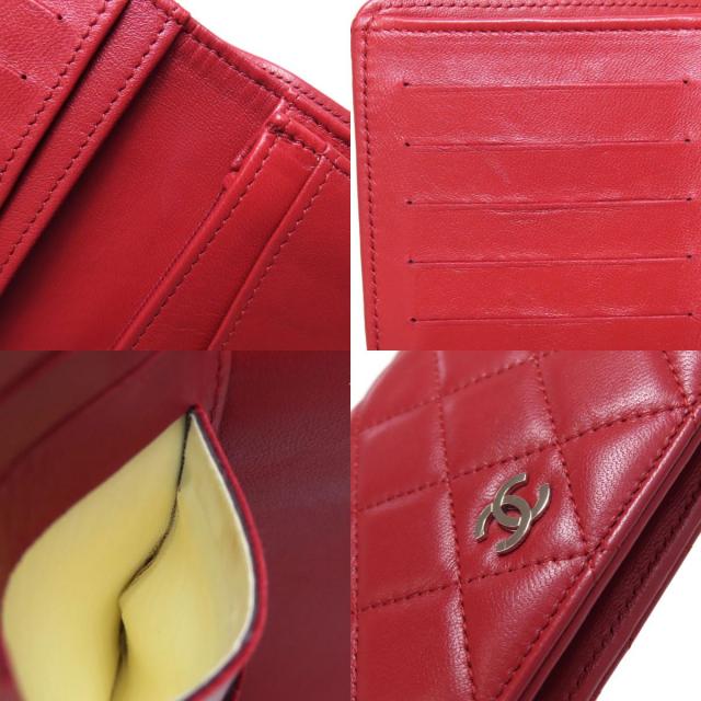 CHANEL シャネル マトラッセ ココマーク シルバー金具 長財布