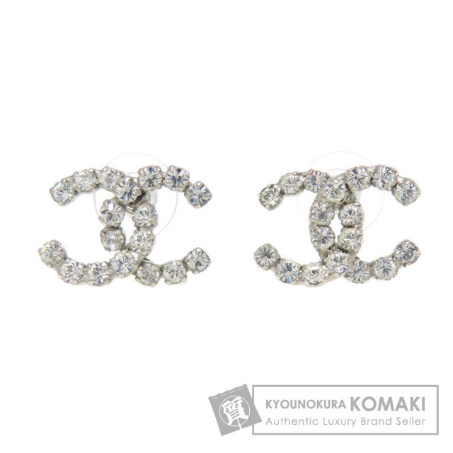 CHANEL シャネル ココマーク ラインストーン ピアス 金属製