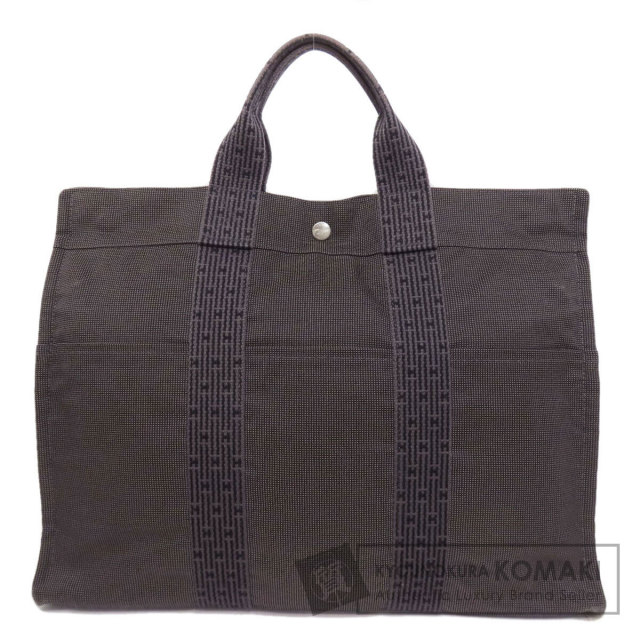 【美品】 HERMES エルメス エールラインMM ハンドバッグ トートバッグ エールライン エルメス トートバッグ MM キャンバス グレー