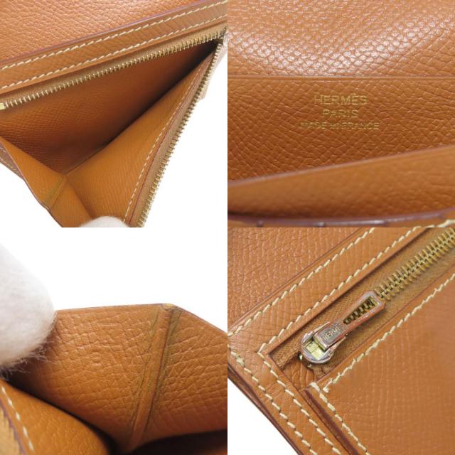 HERMES エルメス ベアンコンパクト ゴールド 二つ折り財布 HERMES エルメス ベアンコンパクト ゴールド ゴールド金具 二