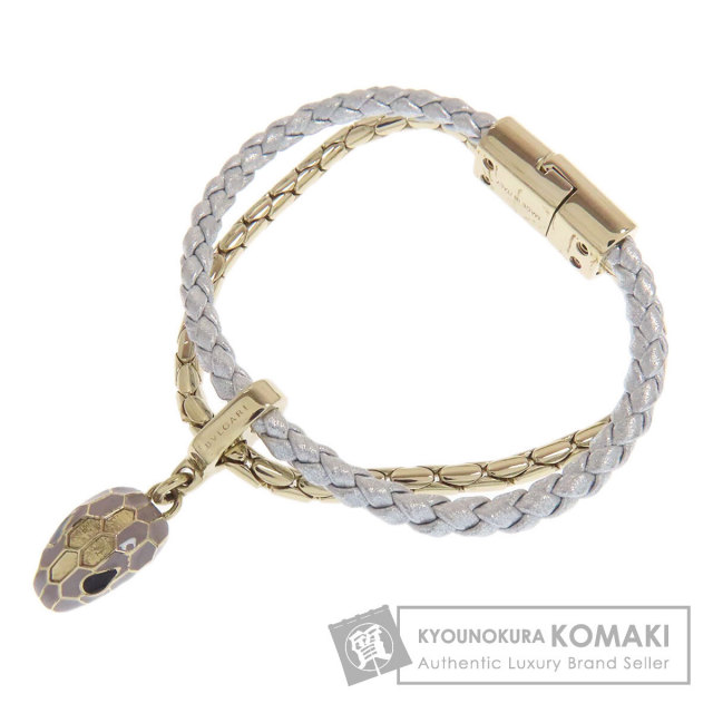 美品✨ブルガリ　ゴールドサークルロゴ　バイカラー　ヌーディベージュ　レディース Kōki, が魅せる！ ヘルシーボディと「ブルガリ」ハイジュエリー