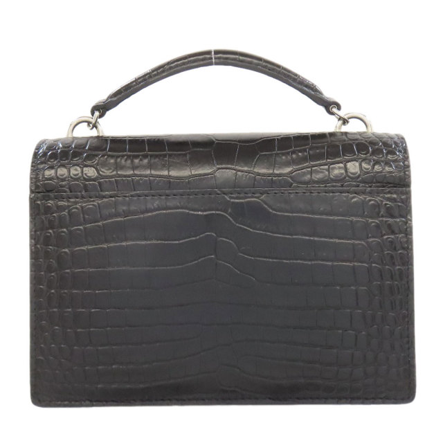 YVES SAINT LAURENT イヴ・サンローラン チェーンウォレット 型押し 長  