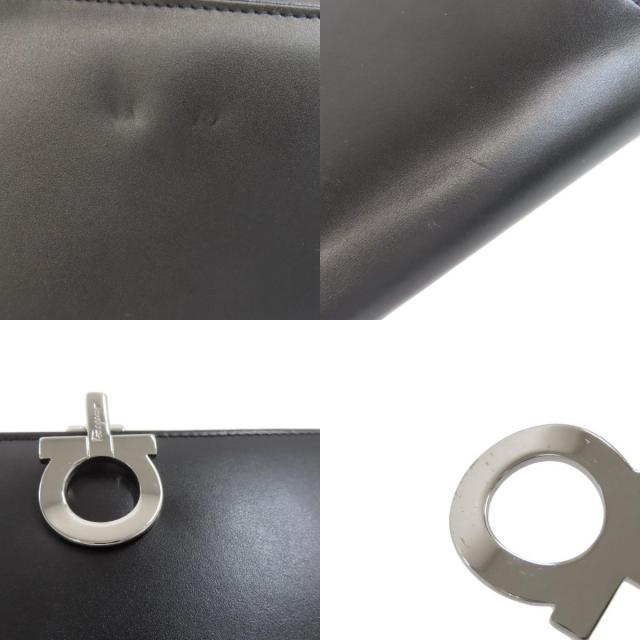Salvatore Ferragamo サルヴァトーレフェラガモ ガンチーニ金具 長財布（小銭入れあり） レザー レディース [中古] Salvatore Ferragamo サルヴァトーレフェラガモ ガンチーニ金具 長財布