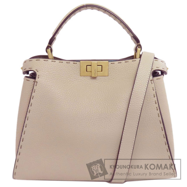 【美品】フェンディ　ハンドバッグ　FF ゴールド金具　スエード　ベージュ FENDI フェンディ ハンドバッグ ショルダーバッグ ズッカ柄 FF