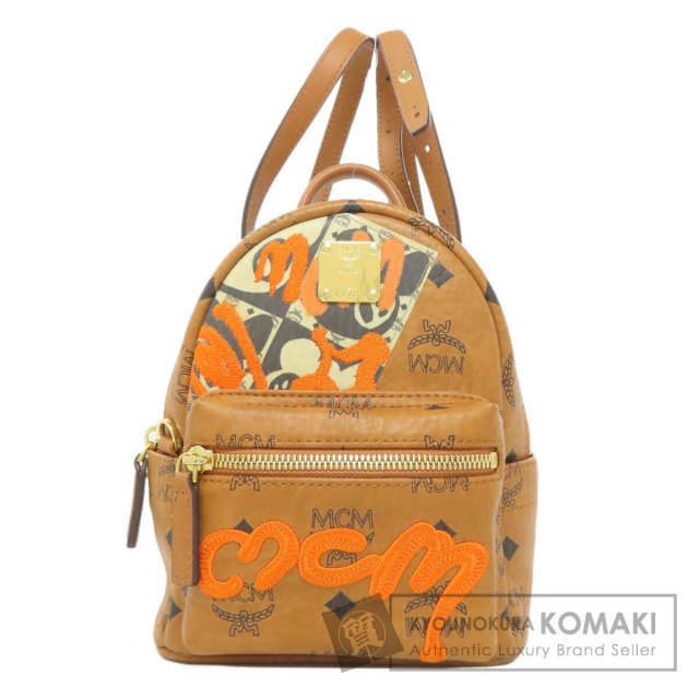 エムシーエム（MCM）ミニボストンバッグ MCM ミニボストンバッグ ヴィセトス柄 ブラウン ゴールド金具