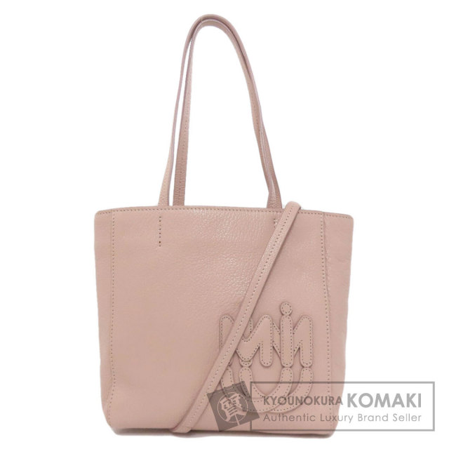 miumiu ハンドバック miu 極 美品 袋付き MIUMIU ミュウミュウ ロゴ 金具 レザー 本革