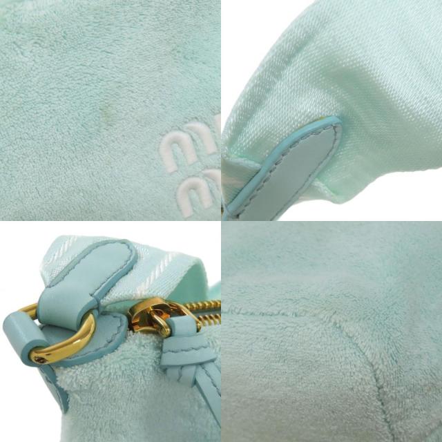 ミュウミュウ MIUMIU  ロゴ ミニバッグ  ハンドバッグ パイル レディース  中古 MIUMIU ミュウミュウ ロゴ ミニバッグ ハンドバッグ パイル レディース