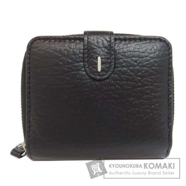 DIOR　ディオール　ロゴ　ステッチ　二つ折り財布　小銭入れあり　黒　グレー DIOR ディオール ロゴ ステッチ 二つ折り財布 小銭入れあり 黒