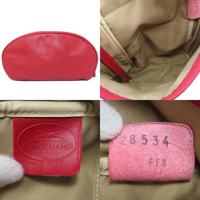 LONGCHAMP ロンシャン レザーリュック シボ革 ロゴ型押し オールレザー