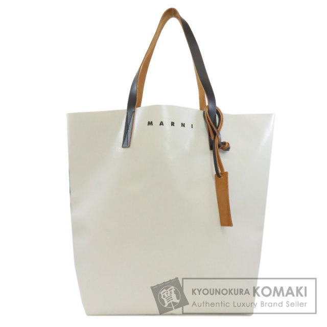 MARNI マルニ ロゴ トートバッグ PVC レディース [中古] ブランド京の