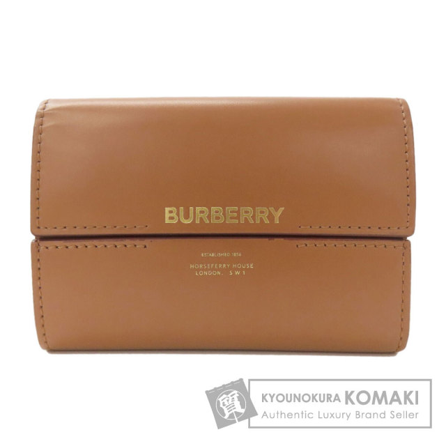 BURBERRY バーバリー ロゴ 二つ折り財布（小銭入れなし） レザー