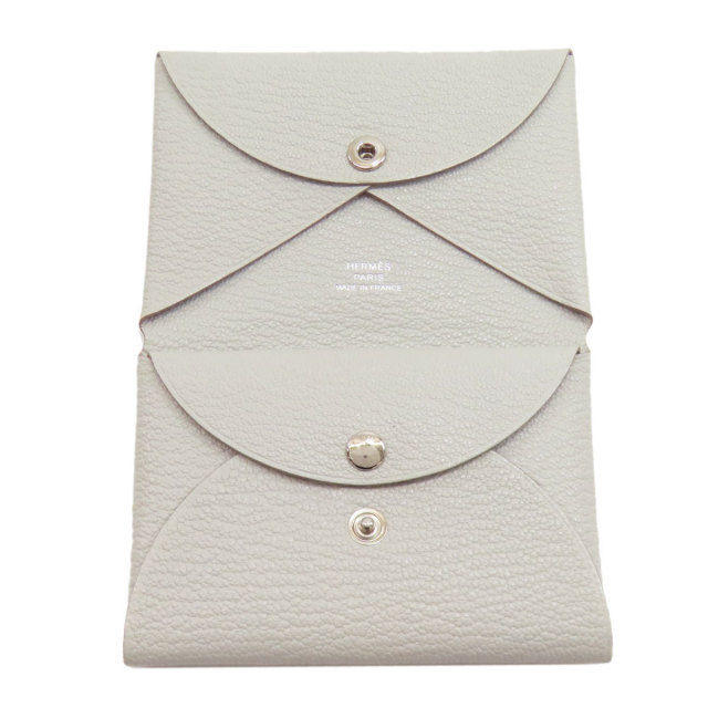 HERMES エルメス カルヴィ デュオ シルバー金具 カードケース