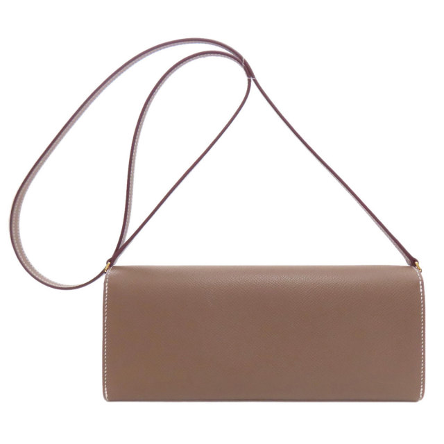 HERMES エルメス シェーヌダンクル トゥー・ゴー エトープ ゴールド金具 長財布（小銭入れなし） エプソン レディース [中古] エルメス シェーヌダンクル トゥーゴー ゴールド ヴォーエプソン