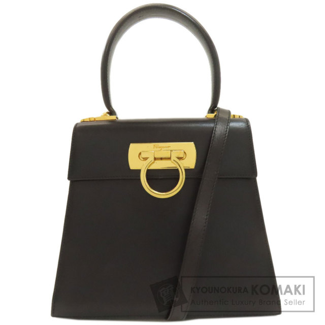 サルヴァトーレフェラガモ ハンドバッグ ガンチーニ金具 2WAY