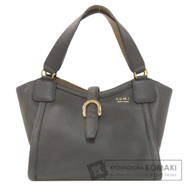 ADMJ エーディーエムジェイ ロゴ ハンドバッグ レザー レディース