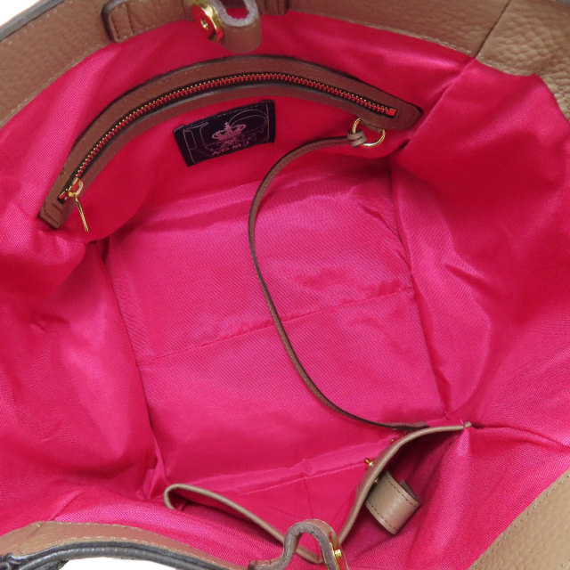 ADMJ エーディーエムジェイ ロゴ ハンドバッグ レザー レディース