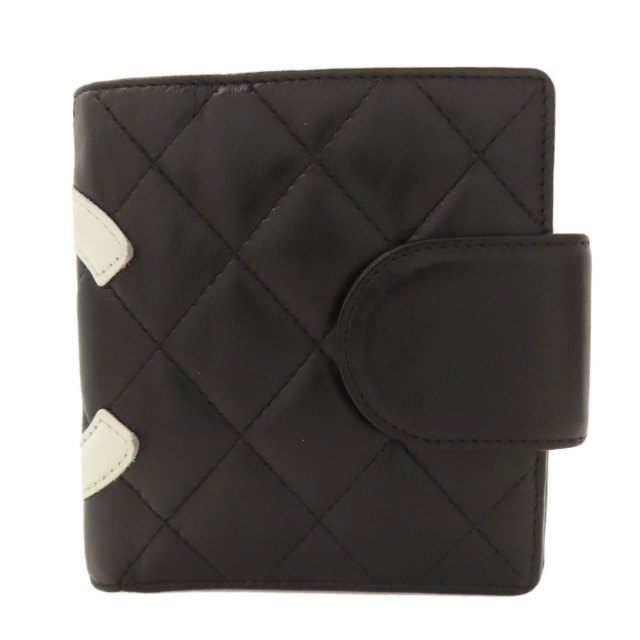 CHANEL シャネル カンボンライン シルバー金具 二つ折り財布（小銭入れ