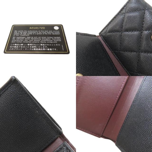 シャネル 二つ折り財布（小銭入れあり） マトラッセ ココマーク ゴールド金具