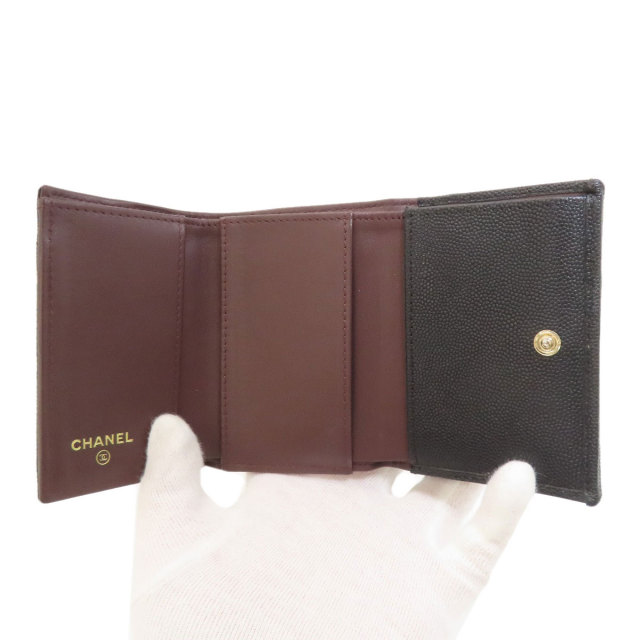 シャネル 二つ折り財布（小銭入れあり） マトラッセ ココマーク ゴールド金具