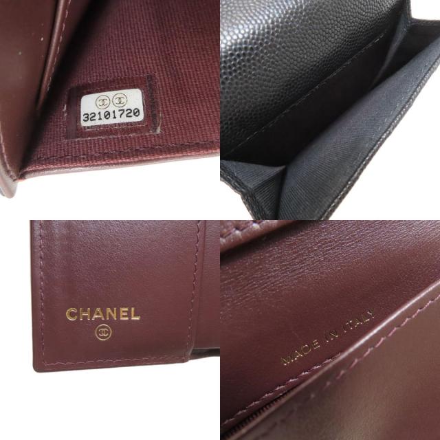 シャネル 二つ折り財布（小銭入れあり） マトラッセ ココマーク ゴールド金具