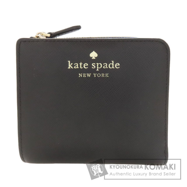 ケイトスペード kate spade  ロゴ金具  二つ折り財布（小銭入れあり） PVC レディース  中古 kate spade ケイトスペード ロゴ金具 二つ折り財布（小銭入れあり