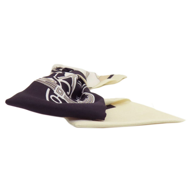 エルメス HERMES  エクスリブリス  バレッタ シルク レディース  中古 HERMES エルメス エクスリブリス バレッタ シルク レディース [中古