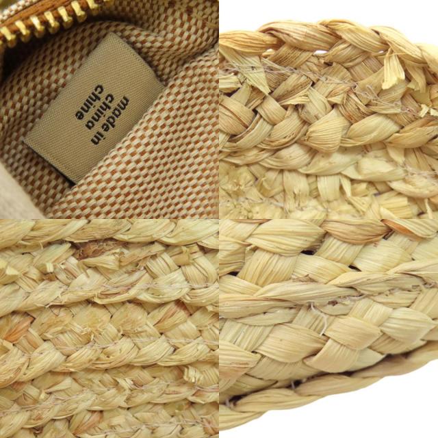 COACH コーチ CJ633 ロゴ ハンドバッグ ラフィア/レザー レディース