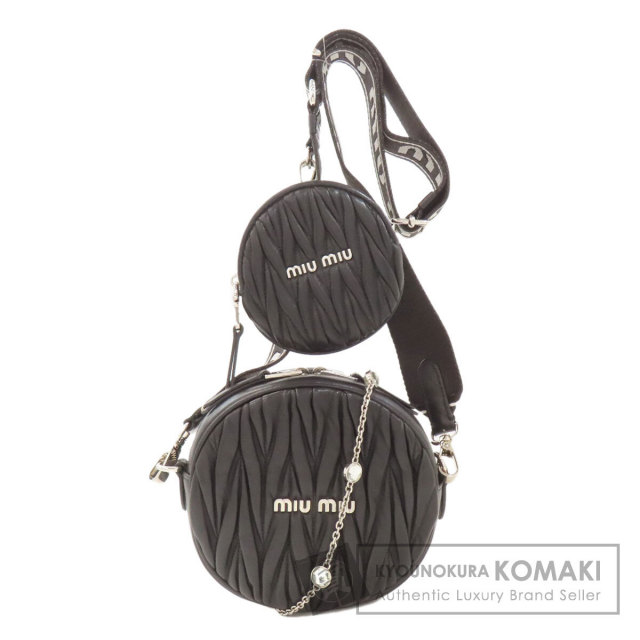 miumiu マテラッセ 2way ショルダー バッグ CAMMEO 中古・古着通販】MIU MIU (ミュウミュウ) マテラッセ2wayショルダー
