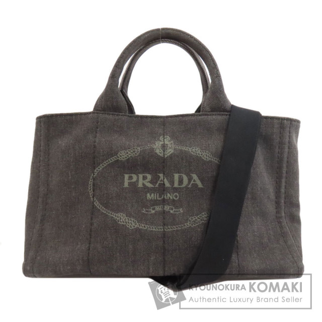 PRADA プラダ 1BG244 バケツ型 2WAY ハンドバッグ デニム レディース