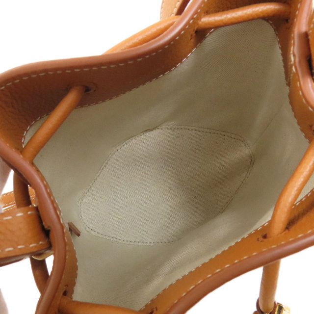 BURBERRY バーバリー TBロゴ 巾着 2WAY ハンドバッグ レザー