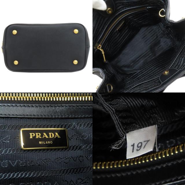 PRADA プラダ フィオッコ 2WAY ハンドバッグ キャンバス レディース