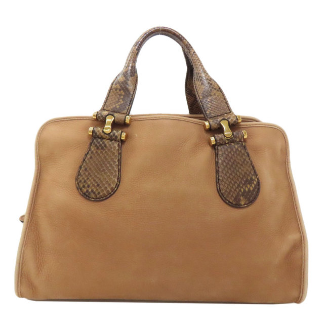 GUCCI グッチ 323657 ヌバック ハンドバッグ カーフ/パイソン