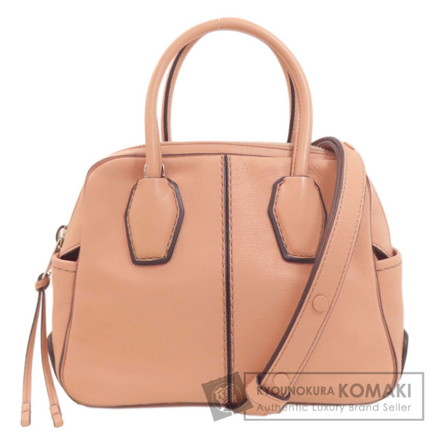 TODS トッズ ダブルT 2WAY ハンドバッグ レザー レディース [中古