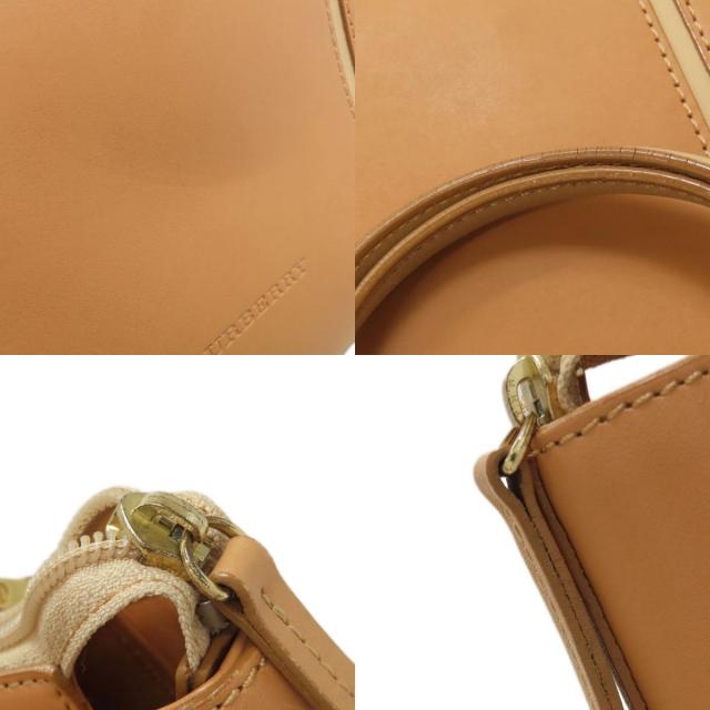 BURBERRY バーバリー ロゴ ハンドバッグ レザー レディース [中古