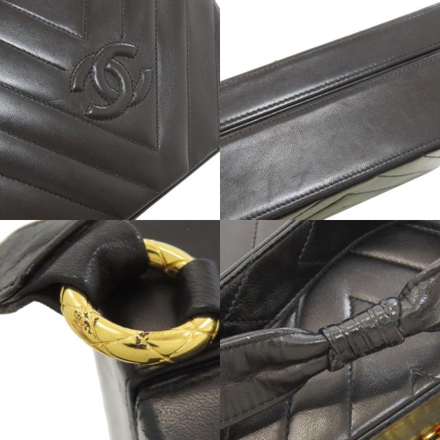 シャネル ショルダーバッグ ココマーク Vステッチ ゴールド金具