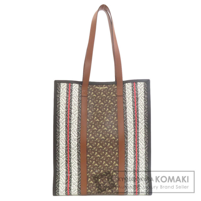 BURBERRY バーバリー ストライプ トートバッグ PVC レディース [中古