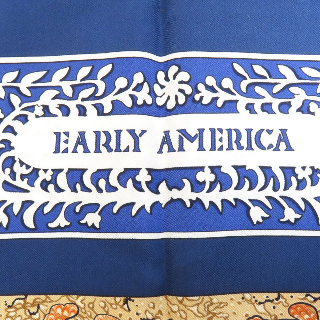 ■美品■ エルメス カレ90 古き良きアメリカ レディース スカーフ シルク HERMES エルメス カレ90 古き良きアメリカ スカーフ シルク レディース