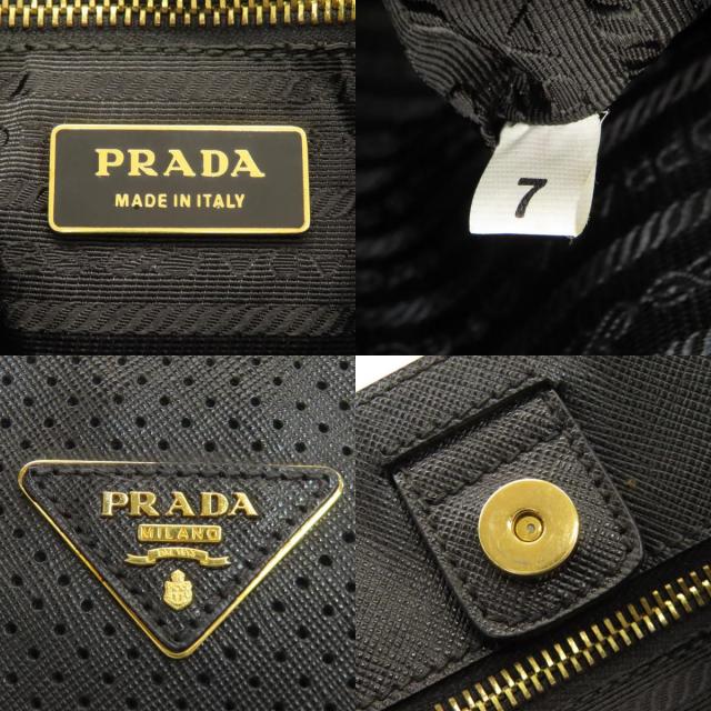 PRADA プラダ パンチング トートバッグ サフィアーノ レディース [中古