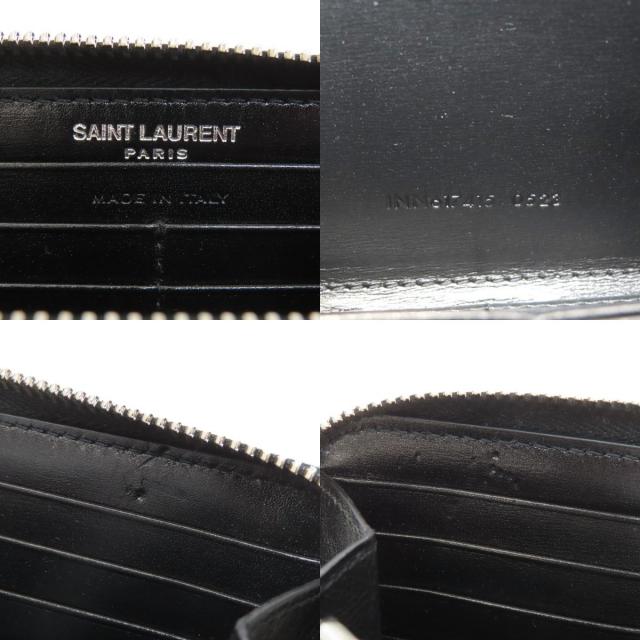 美品 SAINT LAURENT サンローラン 長財布 カサンドラ 箱付き 箱/袋付] サンローラン 財布 YSL カサンドラ コンパクト Vステッチ