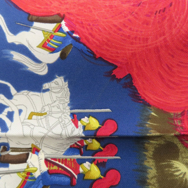 HERMES エルメス カレ90 面貌のない兜 スカーフ シルク レディース