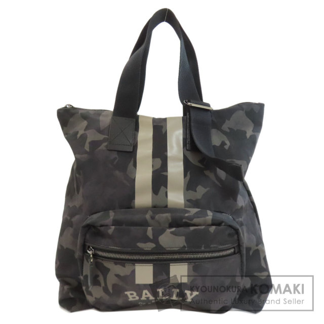 バリー BALLY  エコバッグ カモフラージュ柄  トートバッグ ナイロン素材 レディース  中古 BALLY バリー カモフラージュ柄 エコバッグ トートバッグ ナイロン素材
