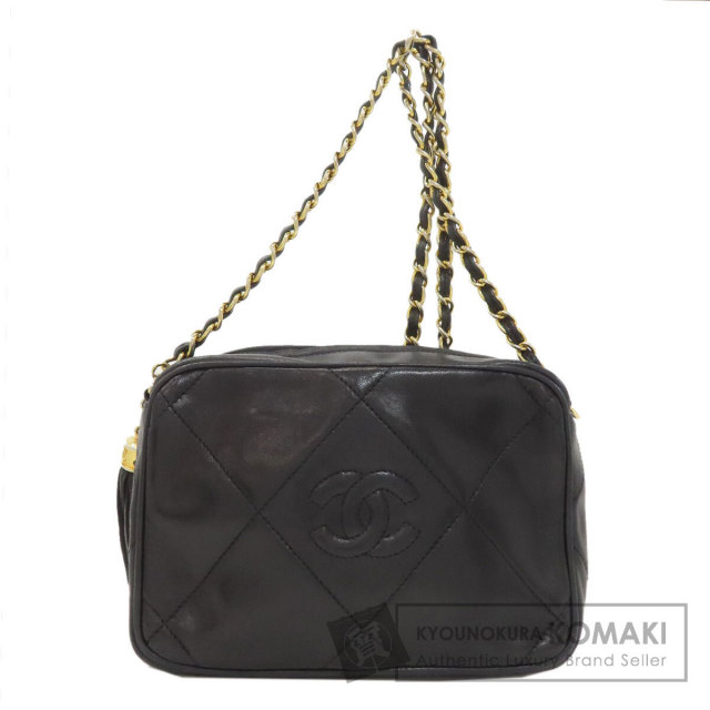 CHANEL シャネル 巾着ショルダー マトラッセ ゴールド金具 ショルダー